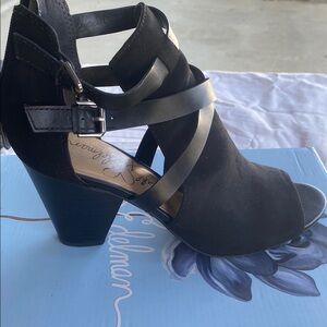 Sam Edelman Black Ankle Boots with Chunky Heel